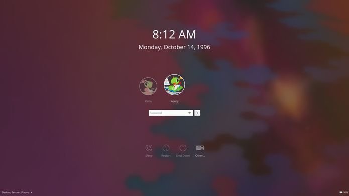 KDE Plasma 5.16 terá melhorias nas telas de login, logout e bloqueio