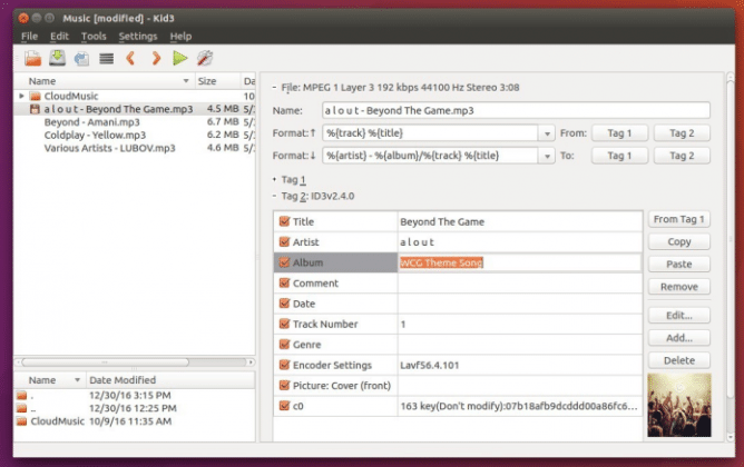 Como instalar o editor de tags de áudio Kid3 no Linux via Snap