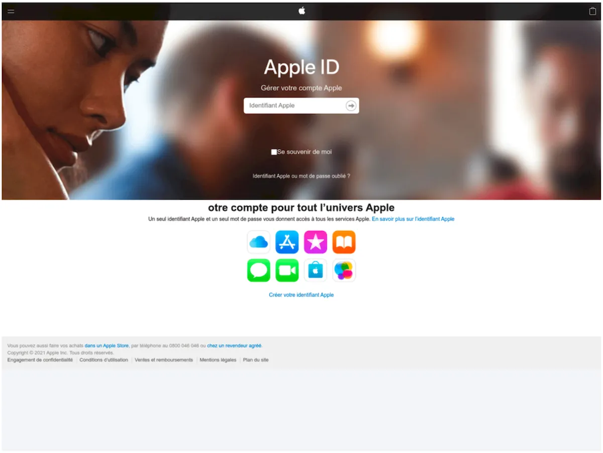 A página de phishing do ID Apple (SEKOIA)