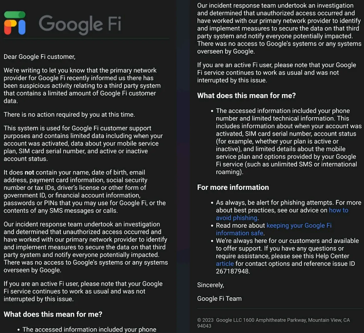 Violação de dados levou a ataques de troca de SIM no Google Fi