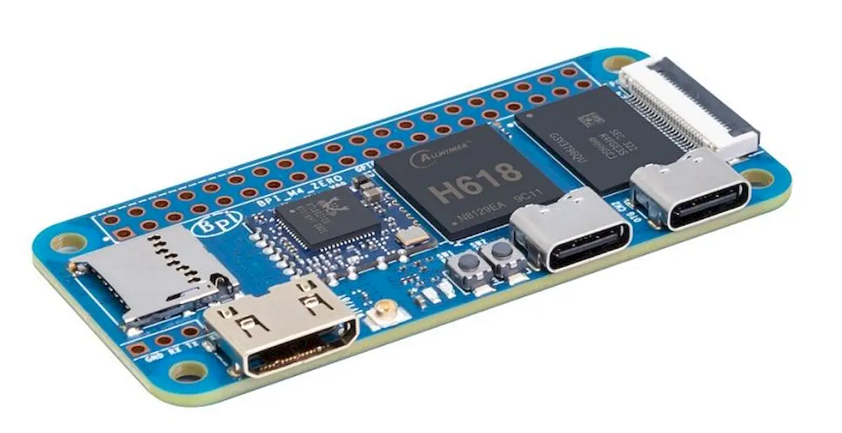 Banana Pi BPI-M4 Zero, um clone do RPi Zero com Allwinner H618