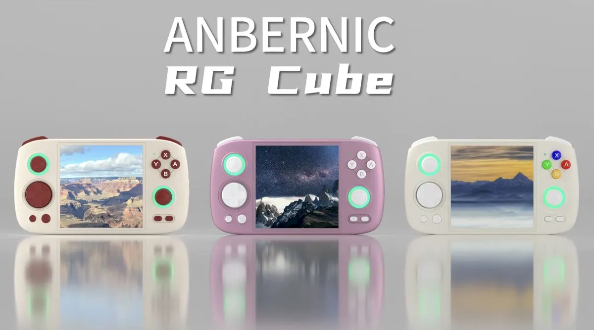 Anbernic RG Cube, um console de jogos portátil com tela quadrada