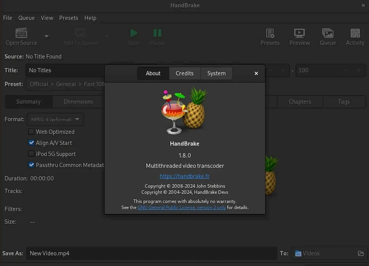 HandBrake 1.8 lançado com port GTK4 no Linux, e muito mais