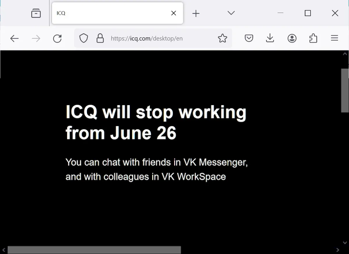 Mensageiro ICQ será encerrado em 26 de junho