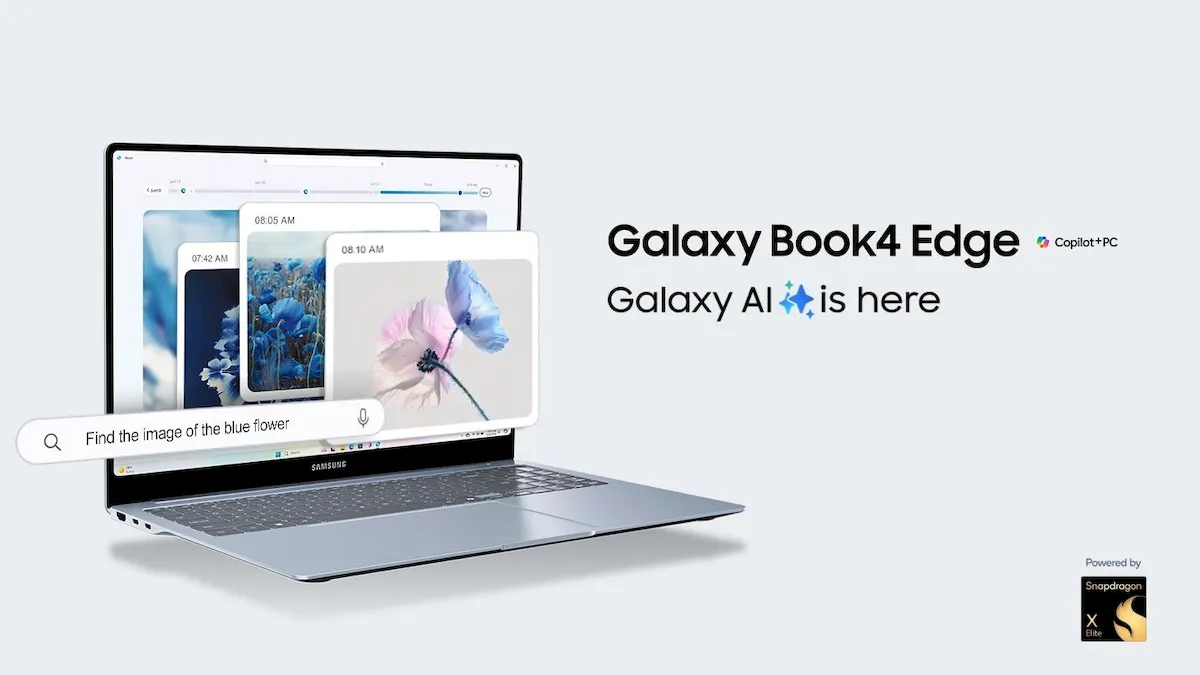 Nova linha de laptops Galaxy Book4 Edge com Snapdragon X