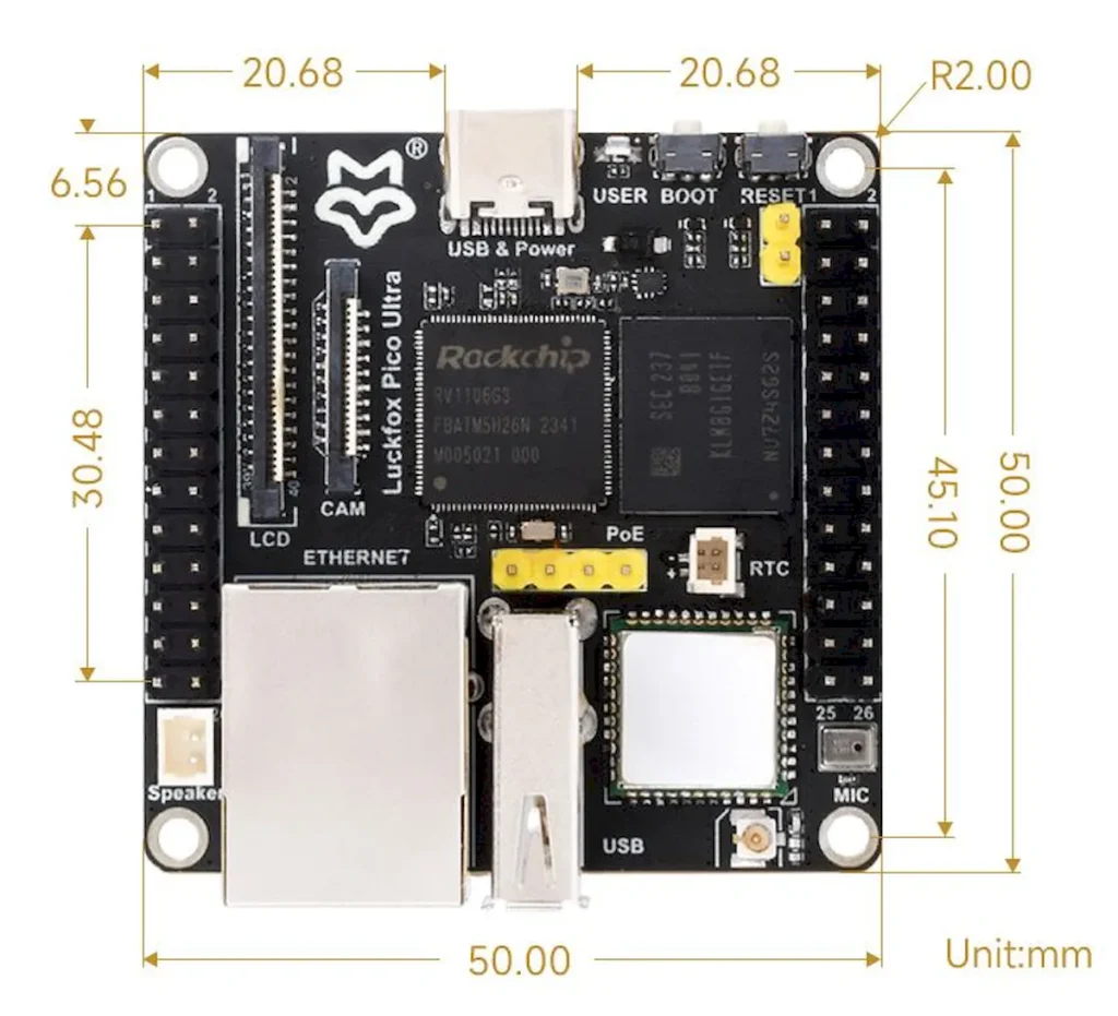 LuckFox Pico Ultra, um SBC com PoE e chip ARM/RISC-V