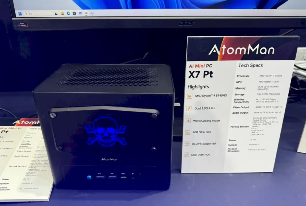 MINISFORUM AtomMan X7 Pt, um mini PC refrigerado a água