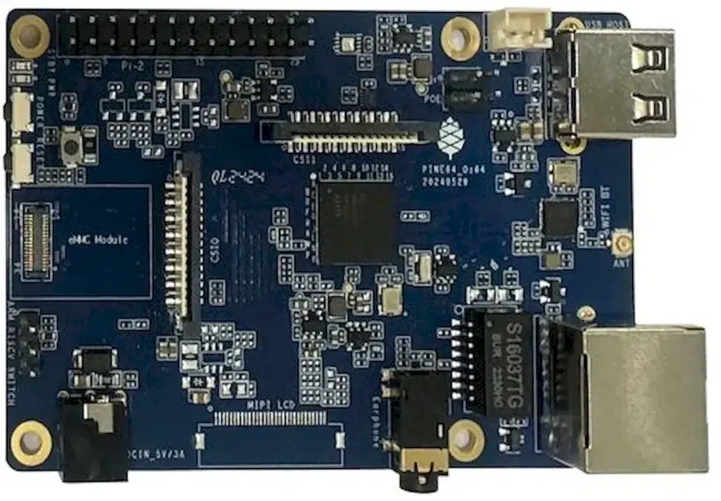 Pine64 Oz64, um SBC com núcleos de CPU ARM e RISC-V