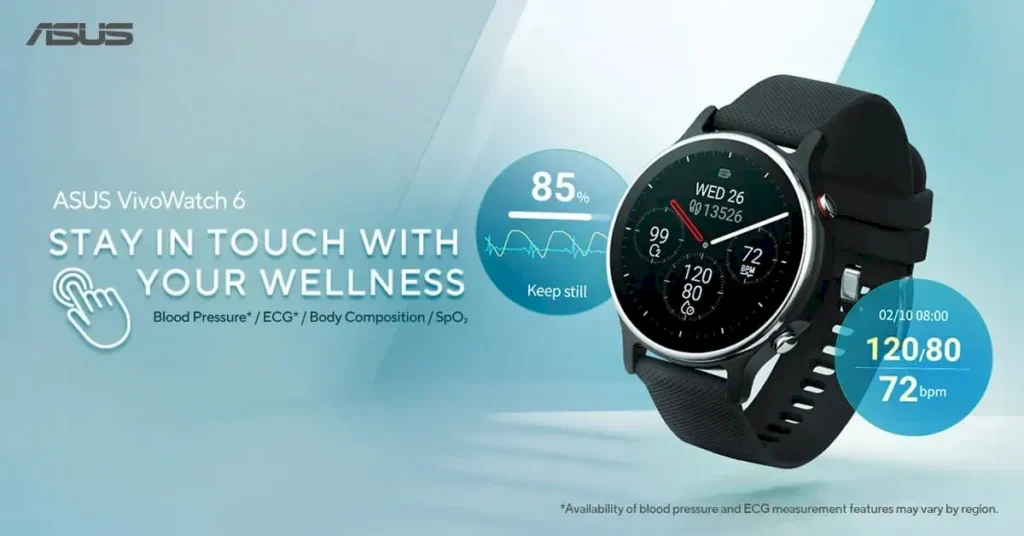 VivoWatch 6, o novo smartwatch da ASUS