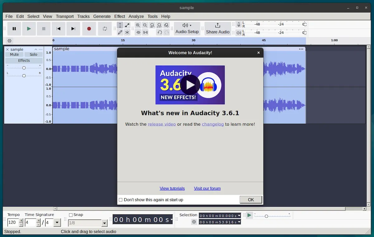 Audacity 3.6.1 lançado com correções de falhas críticas