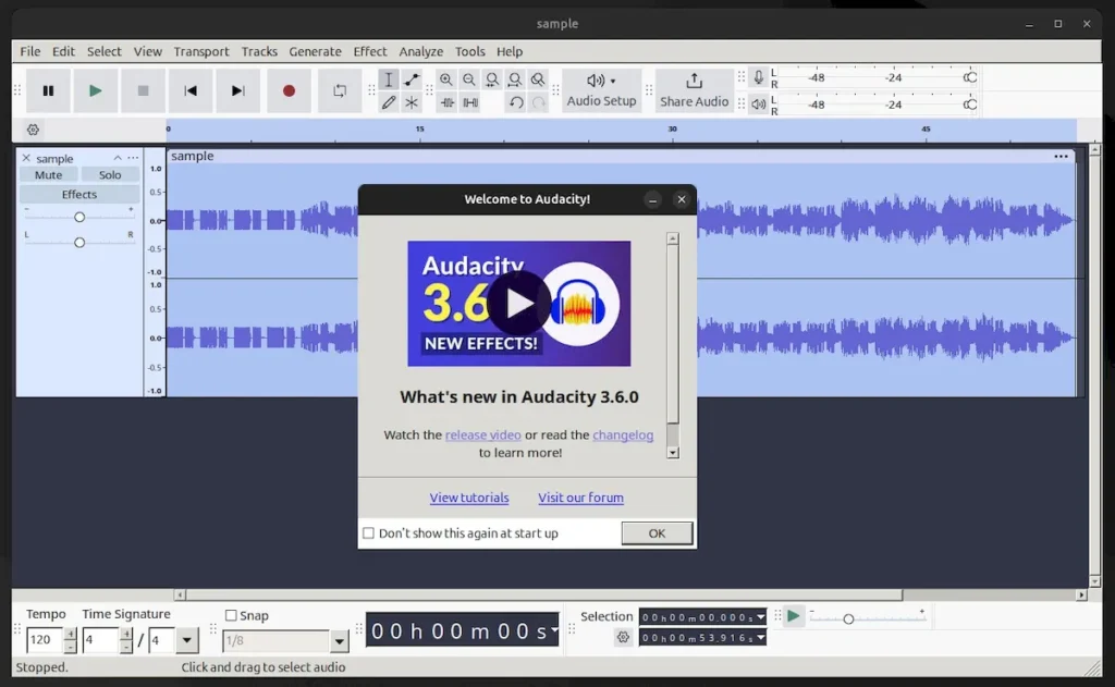 Audacity 3.6 lançado com novos recursos e melhorias