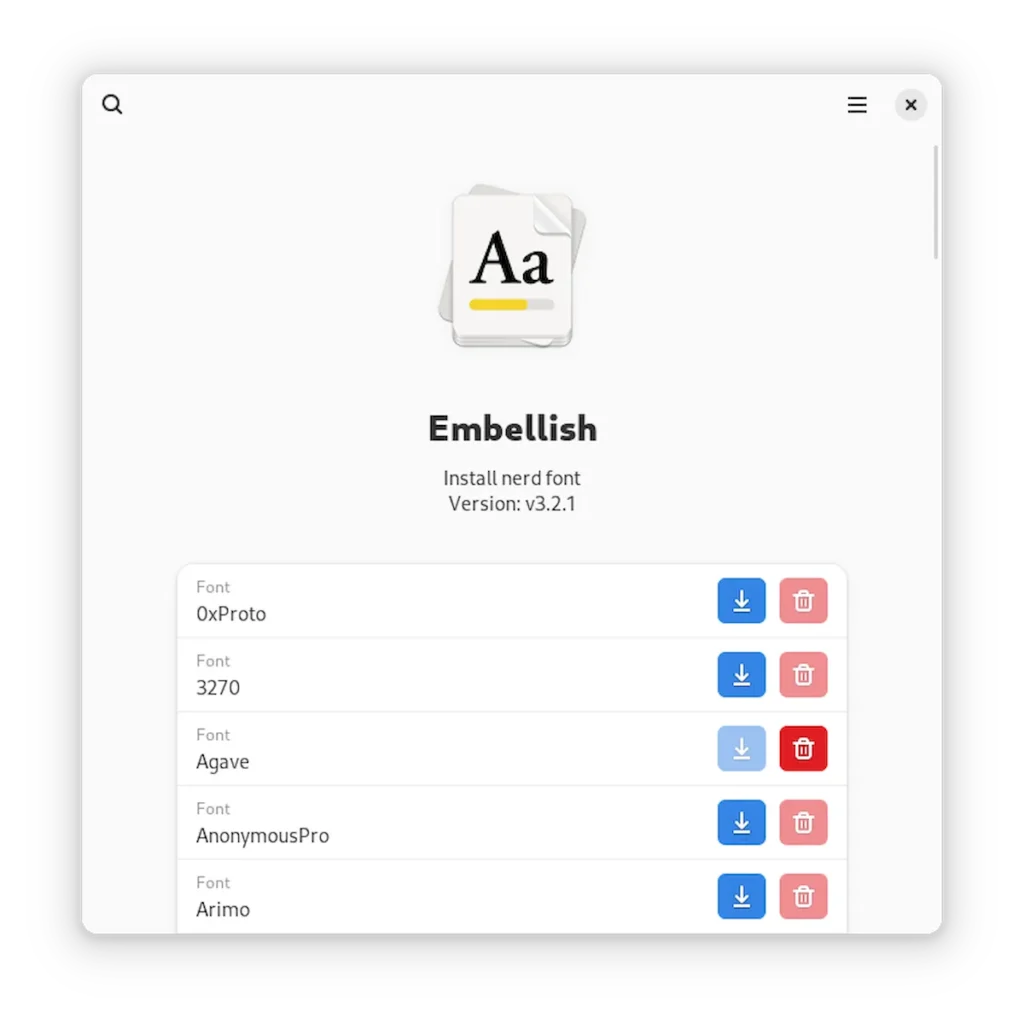 Como instalar o instalador de fontes Nerd Embellish no Linux via Flatpak