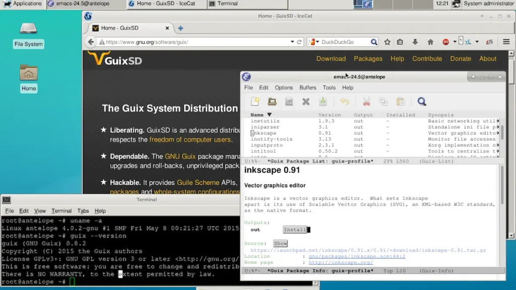 Guix, um Linux para usuários avançados que gostam de liberdade