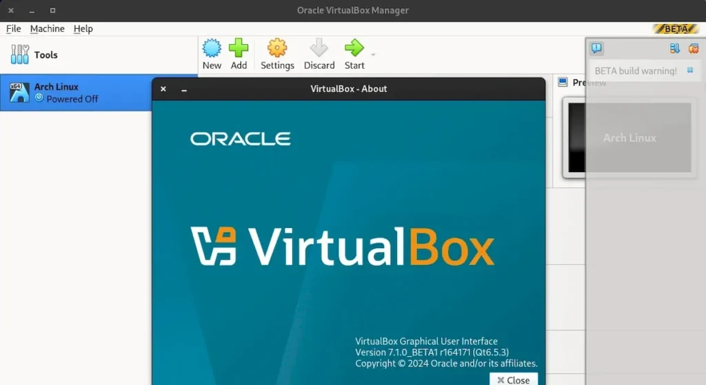 VirtualBox 7.1 beta lançado com novos recursos e melhorias