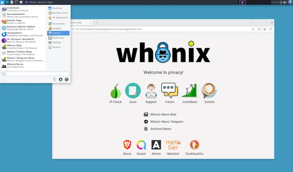 Whonix 17.2 lançado com kernel 6.1, Xfce 4.18, e muito mais