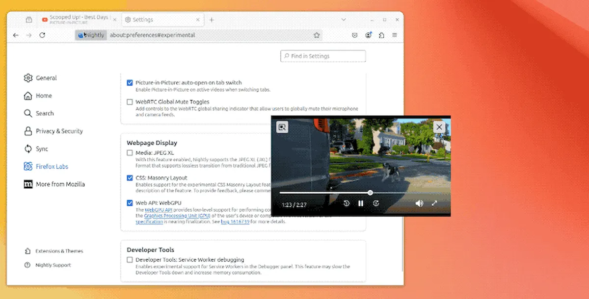 Firefox Nightly tornou o Picture-in-Picture muito mais fácil de usar