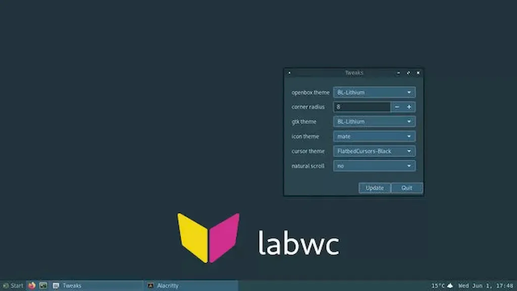 Labwc 0.8 lançado com porte para wlroots 0.18, e mais