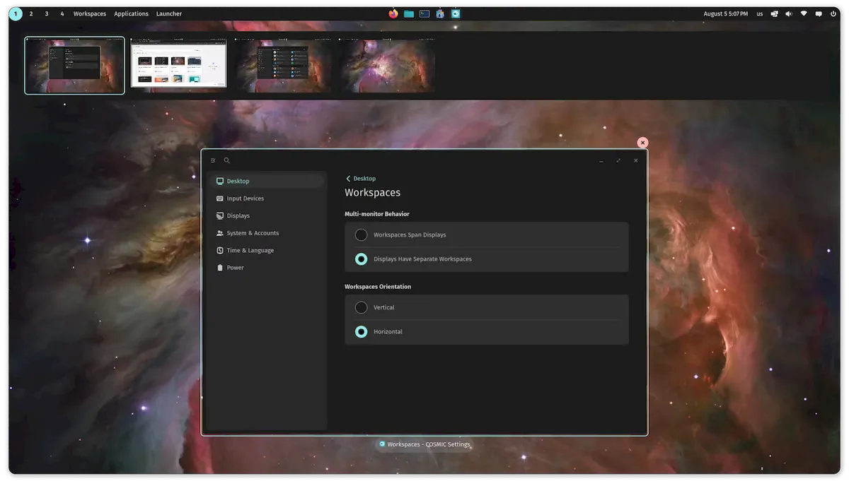 Pop!_OS 24.04 lançado com o ambiente COSMIC Desktop Alpha