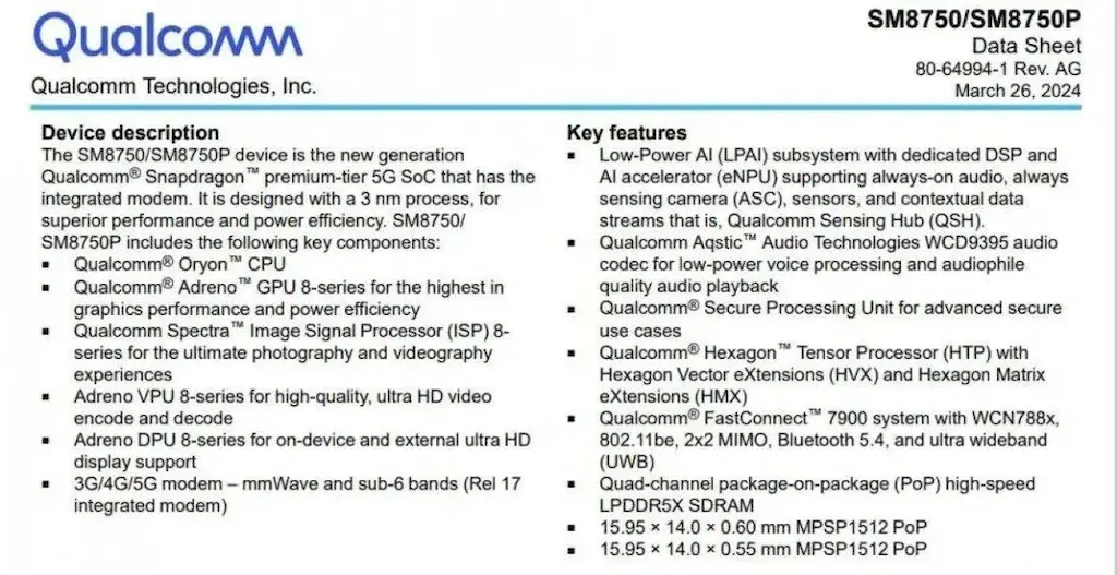 Snapdragon 8 Gen 4 será um chip de 3 nm com uma CPU Oryon