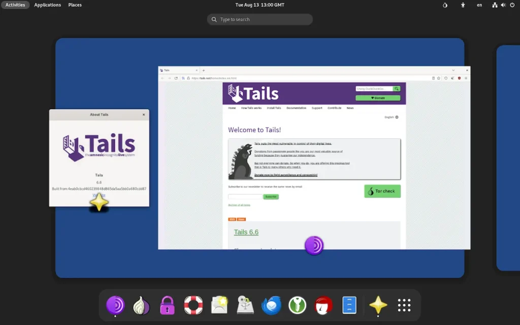 Tails 6.6 lançado com Tor Browser e Thunderbird atualizados