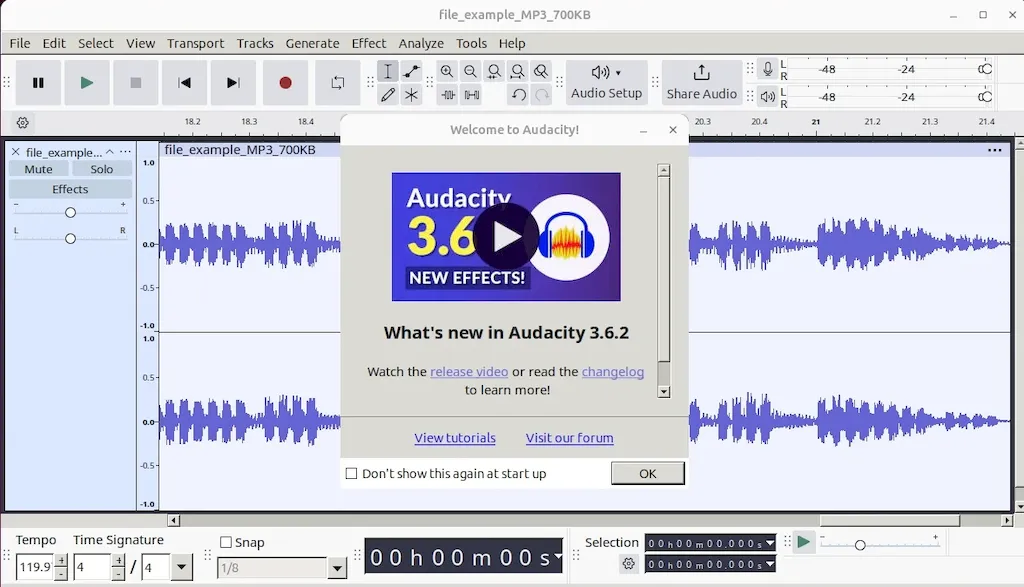 Audacity 3.6.2 lançado com correções de vários bugs e melhorias