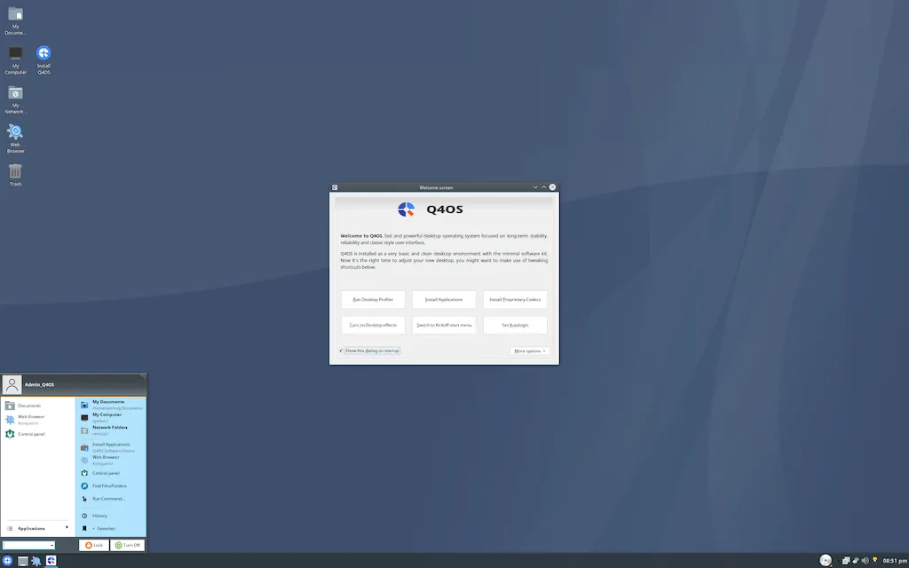 Q4OS 5.6 lançado com base no Debian 12.7