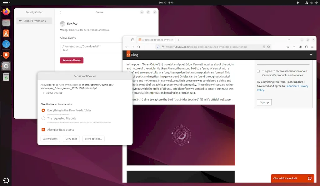 Ubuntu 24.10 oferecerá mais controles de privacidade e segurança