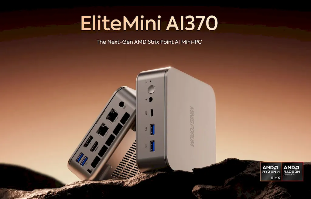 EliteMini AI370 com Ryzen AI 9 HX 370 já está disponível