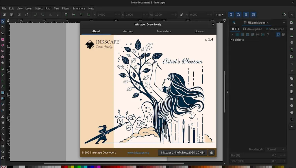 Inkscape 1.4 lançado com galeria de filtros e grades modulares