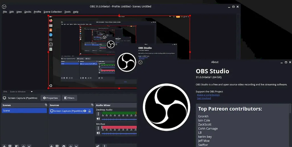 OBS Studio 31 beta lançado com vários novos recursos