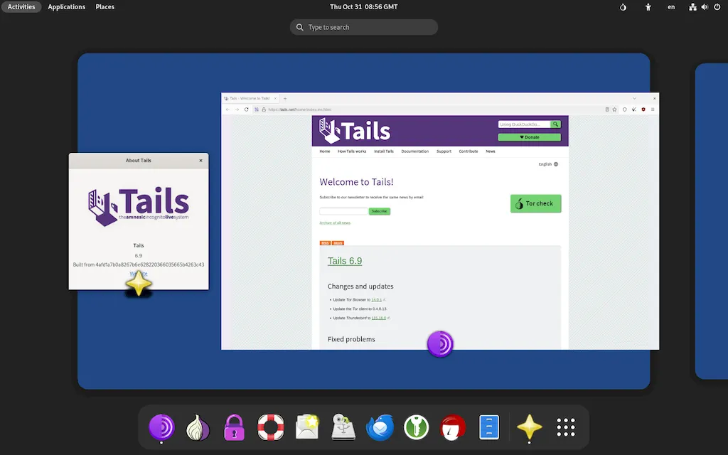 Tails 6.9 lançado com atualizações do Tor e do Thunderbird