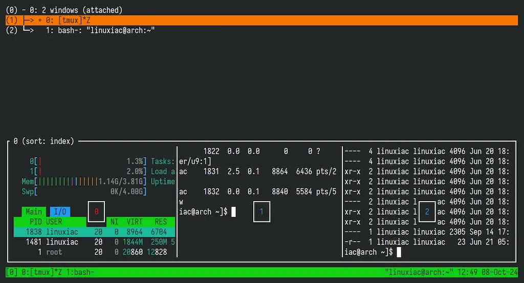 Tmux 3.5 lançado com novos recursos e suporte estendido a teclas