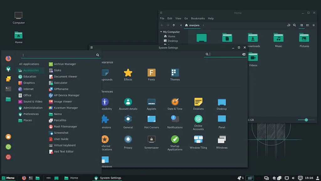 Manjaro com Cinnamon