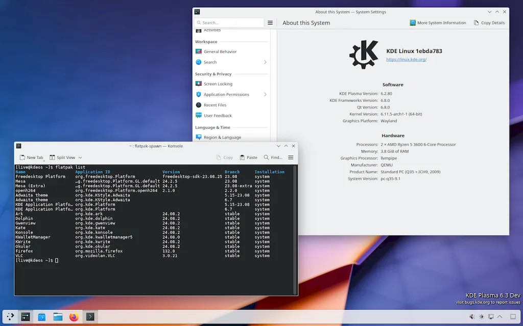 KDE Linux, um Linux imutável com base em Btrfs, Flatpak e Snap