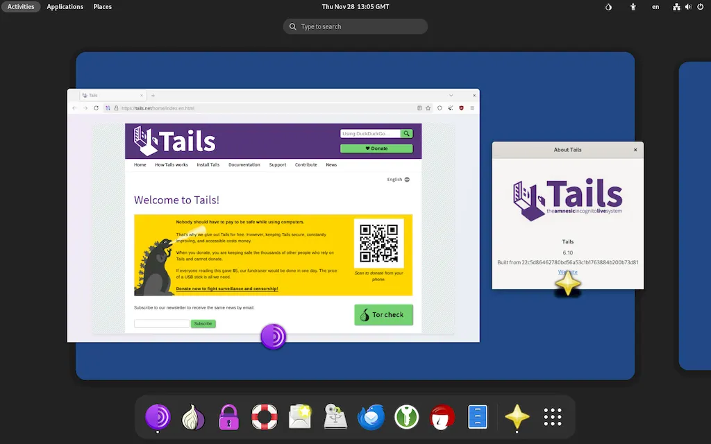 Tails 6.10 lançado com Tor Browser e Thunderbird atualizados