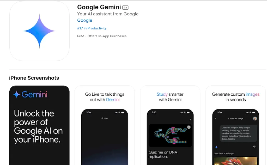 Usuários do iPhone já podem usar o aplicativo Gemini