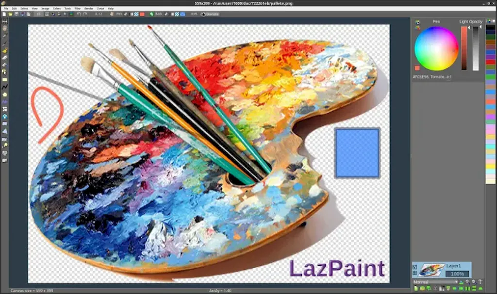 Como instalar o editor de imagens LazPaint no Linux via Flatpak