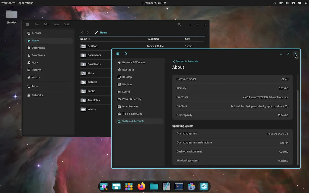 COSMIC Desktop Alpha 4 lançado com atualizações e correções