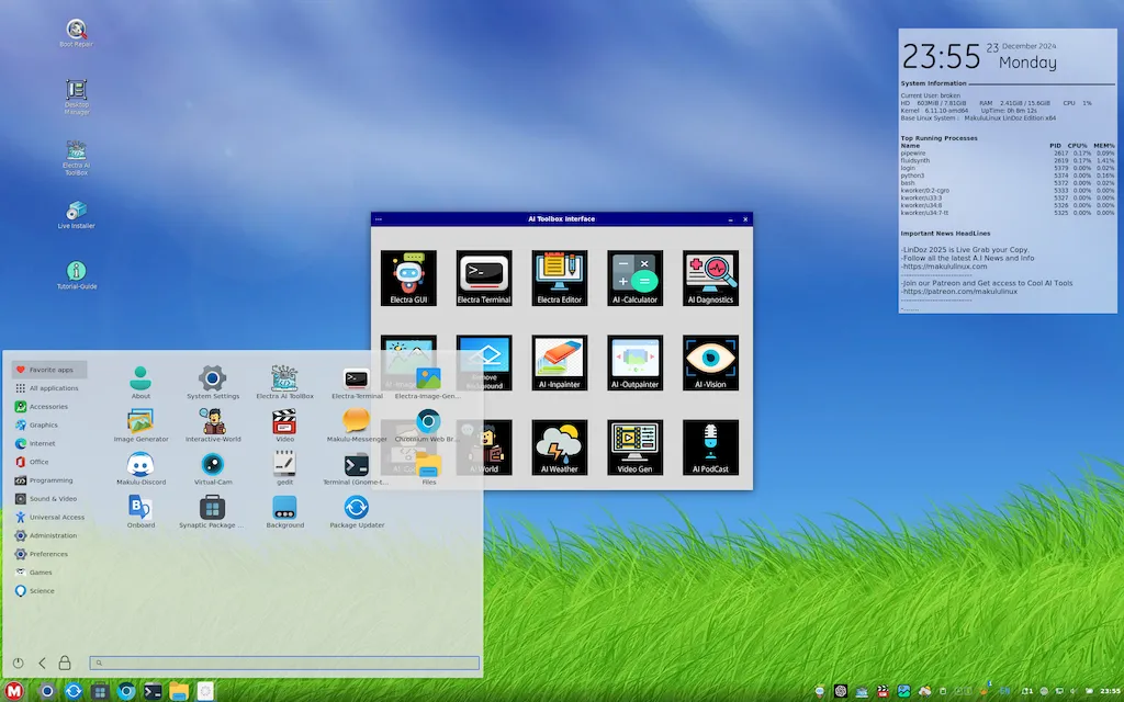 MakuluLinux 2024-12-22 lançado com Cinnamon 6.2 e kernel 6.10