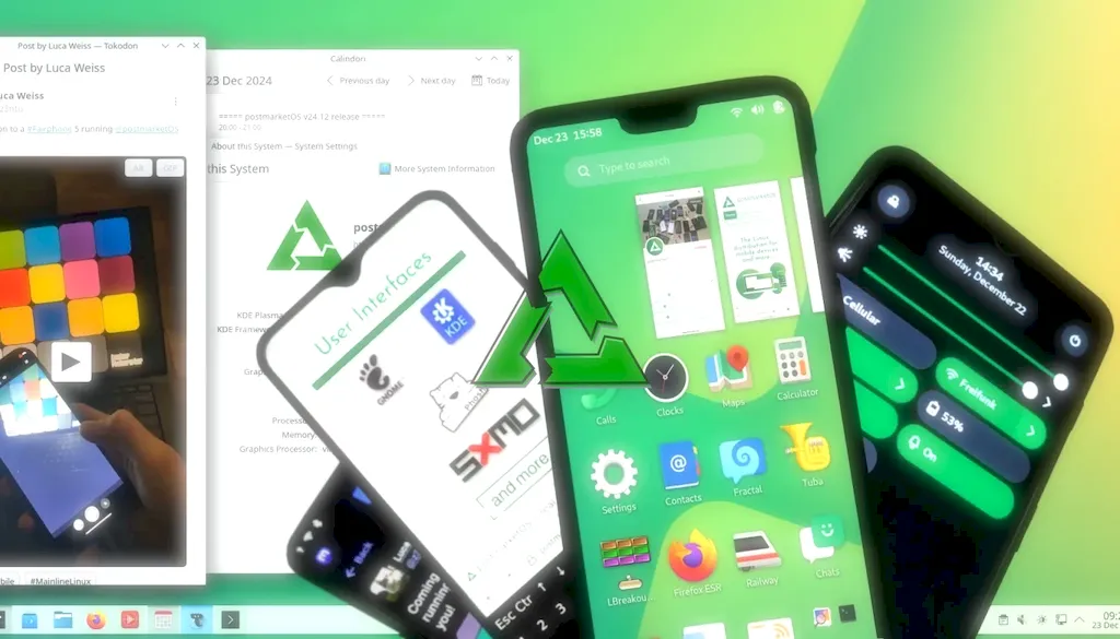 postmarketOS 24.12 lançado com KDE Plasma 6.2.4, GNOME 46, Phosh 0.43.1 e Sxmo 1.17