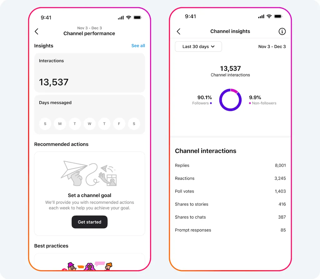 Respostas para canais de transmissão do Instagram chegou