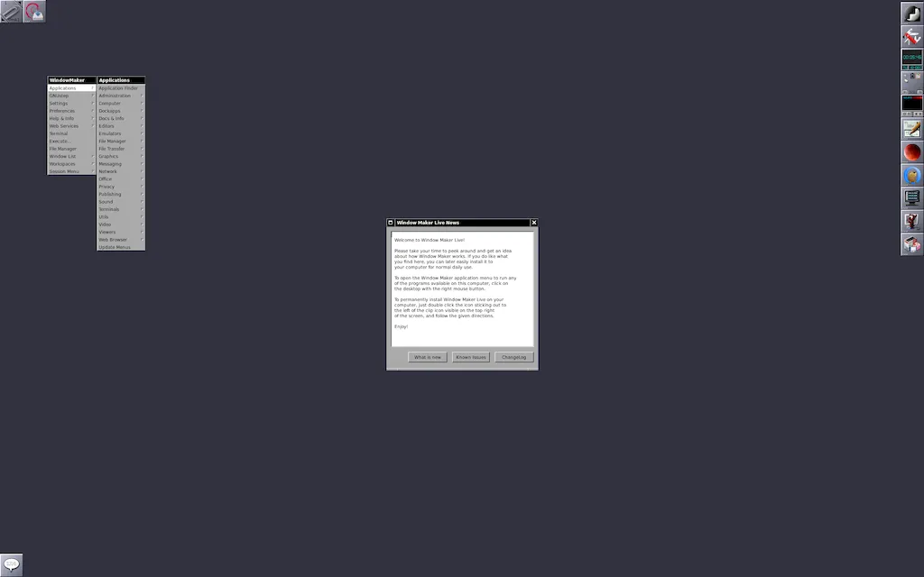 Window Maker Live 12.8 lançado com base no Debian 12.8