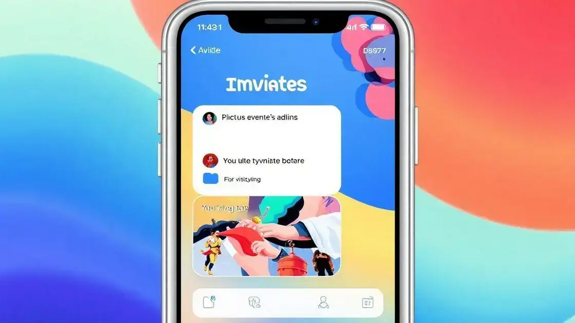 Funcionalidades do Apple Invites