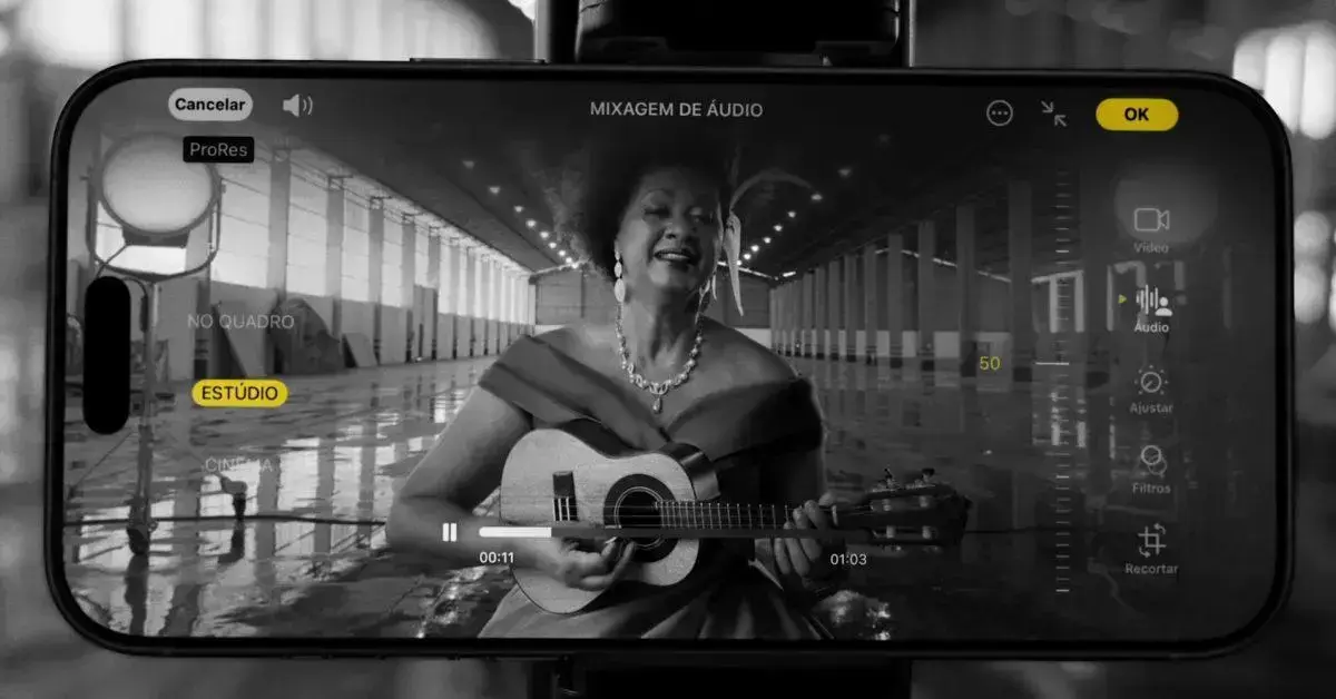 Anúncio do iPhone 16 Pro destaca a mistura envolvente de sons do Carnaval