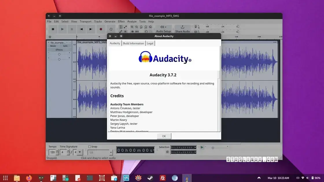 Audacity 3.7.2 traz melhorias significativas para AppImage no Ubuntu 22.04