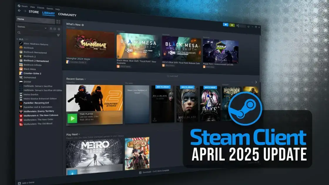 Steam lança atualização de abril com correções e melhorias de UI