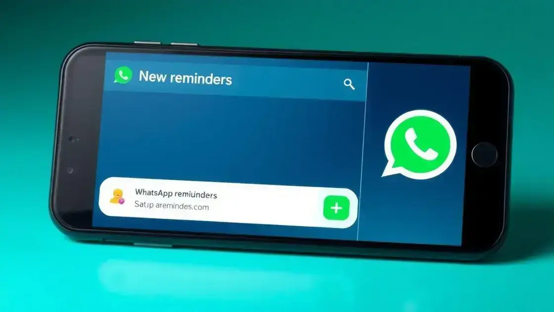 WhatsApp Beta lança recurso de lembretes com a ajuda de IA da Meta